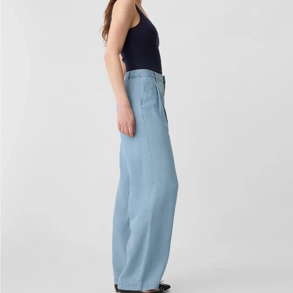 NWT  Gap Factory TENCEL™ Lyocell Easy Wide-Leg Trousers sz 14 - Picture 3 of 10